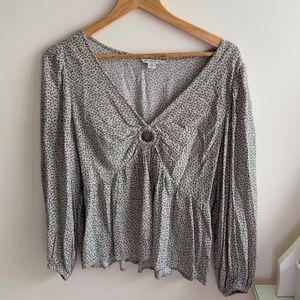 Long Sleeve American Eagle Babydoll Top